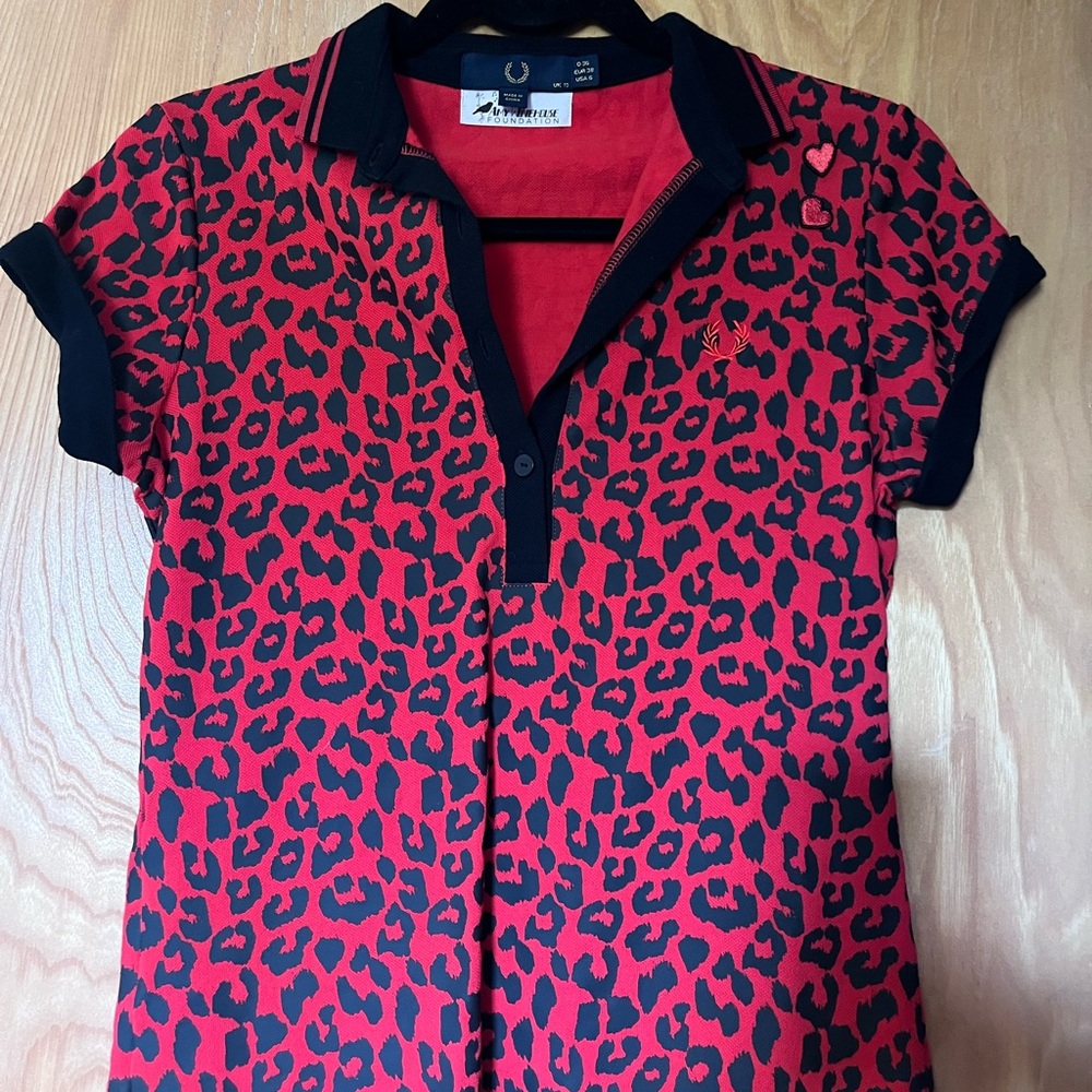 Fred Perry x Amy Winehouse Leopard Print Polo